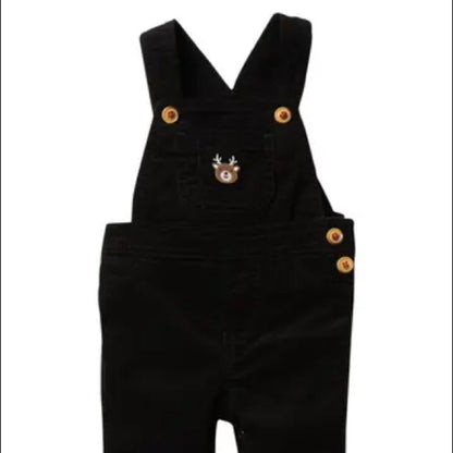 Joe Fresh NEW Kids Black Corduroy Overalls 3-6 Months