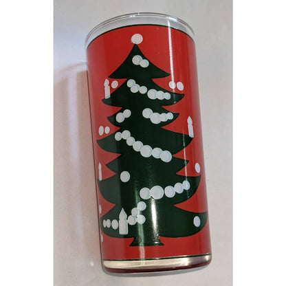 Waechtersbach Christmas Tree 10oz Glassware Tumbler Red Green White Clear