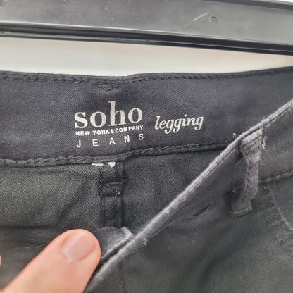 Soho New York Jeans Black Jegging XL stretch Straight leg NEW Flex For It
