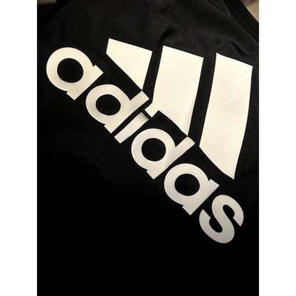 Adidas NWT Black One Piece Swimsuit Logo Strappy Back Size Medium