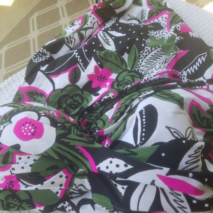 Anne Cole Bolo Babe Floral Printed Twist Front Swimsuit 8 bandeau One Piece
