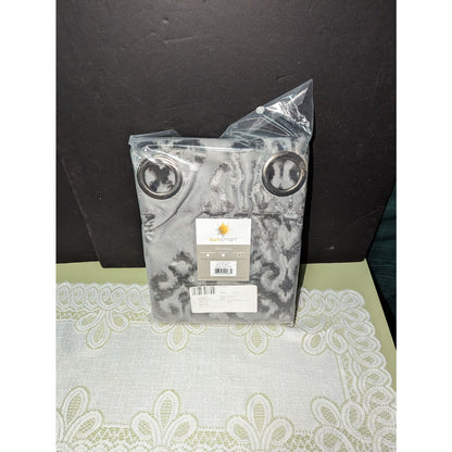 Sunsmart PAIR 50" X 84" Curtain Panel Mirage Damask Total Blackout Charcoal NEW