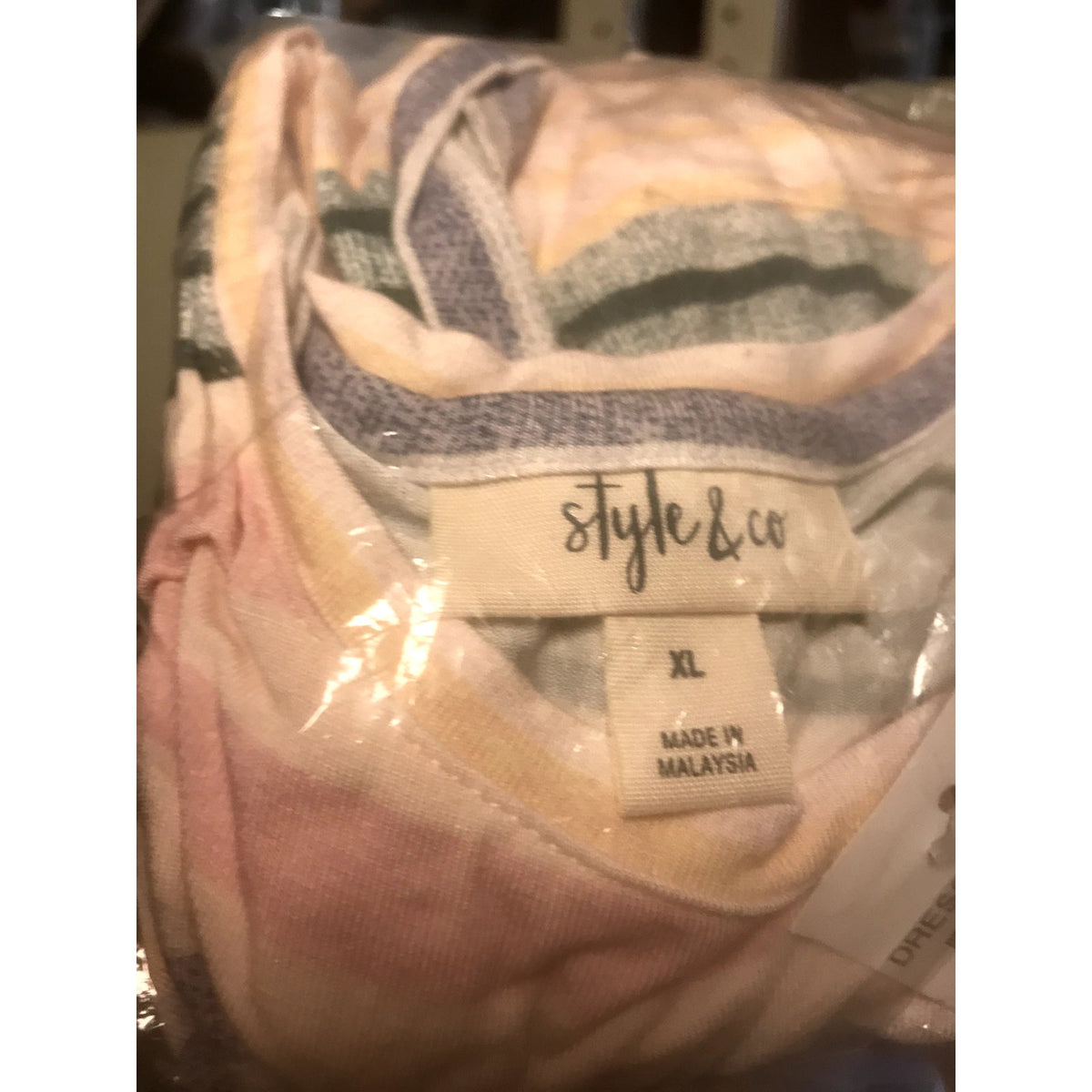 Style & Co Striped Sleeveless Swing Mini Dress Crew Neck Chelsea White X-Large