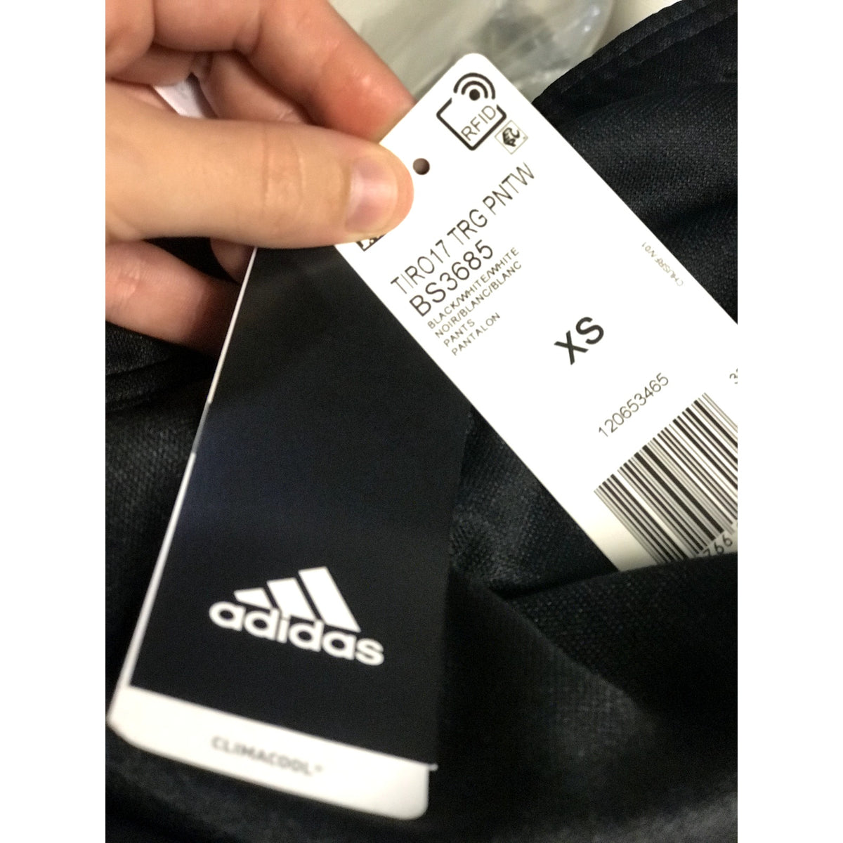 Adidas NWT Tiro Tapered Athletic Black Sweat Pants Size XSmall