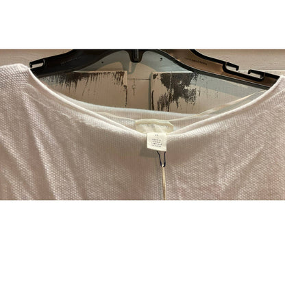 Caslon Top Extra Small/XS White NEW Loose Oversize Inside-Out Sweater Dolman