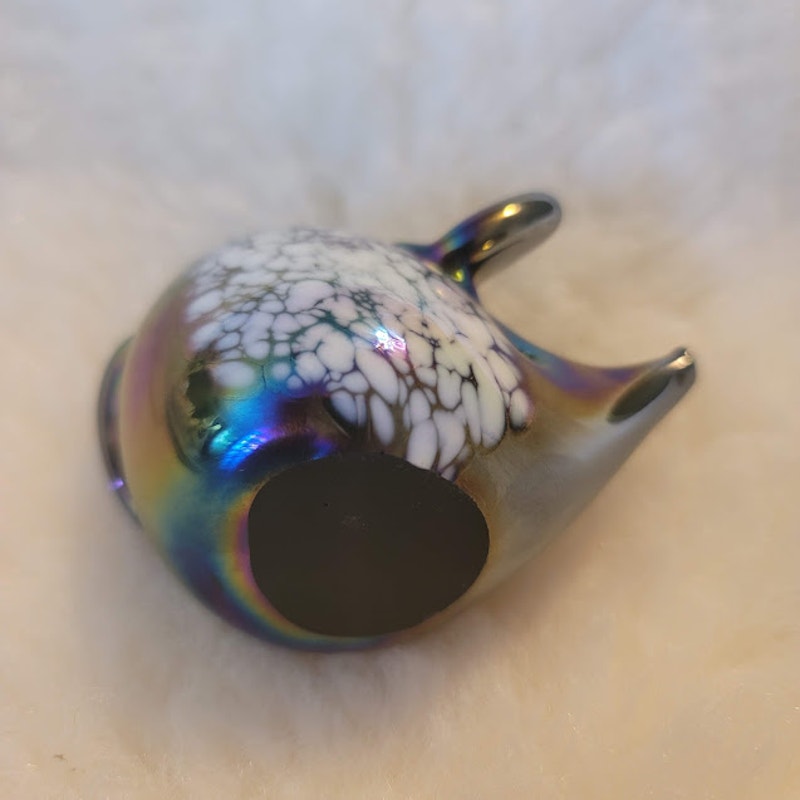 Iridescent Glass Mouse Paperweight Gozo Heritage Malta
