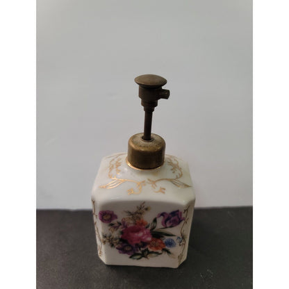 Vintage Thames Japan HandPainted Porcelain Perfume Atomizer Floral Bouquet 2"x4"