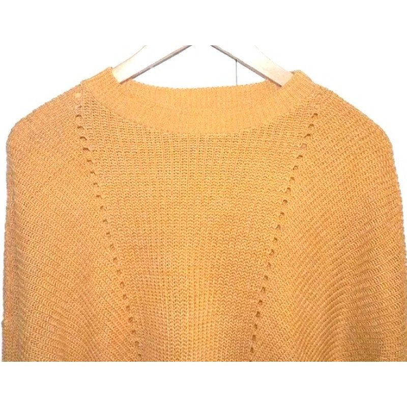 Abound Crop Pullover Crew Neck Sweater Size XL/Extra Large in Yellow Bamboo NWT