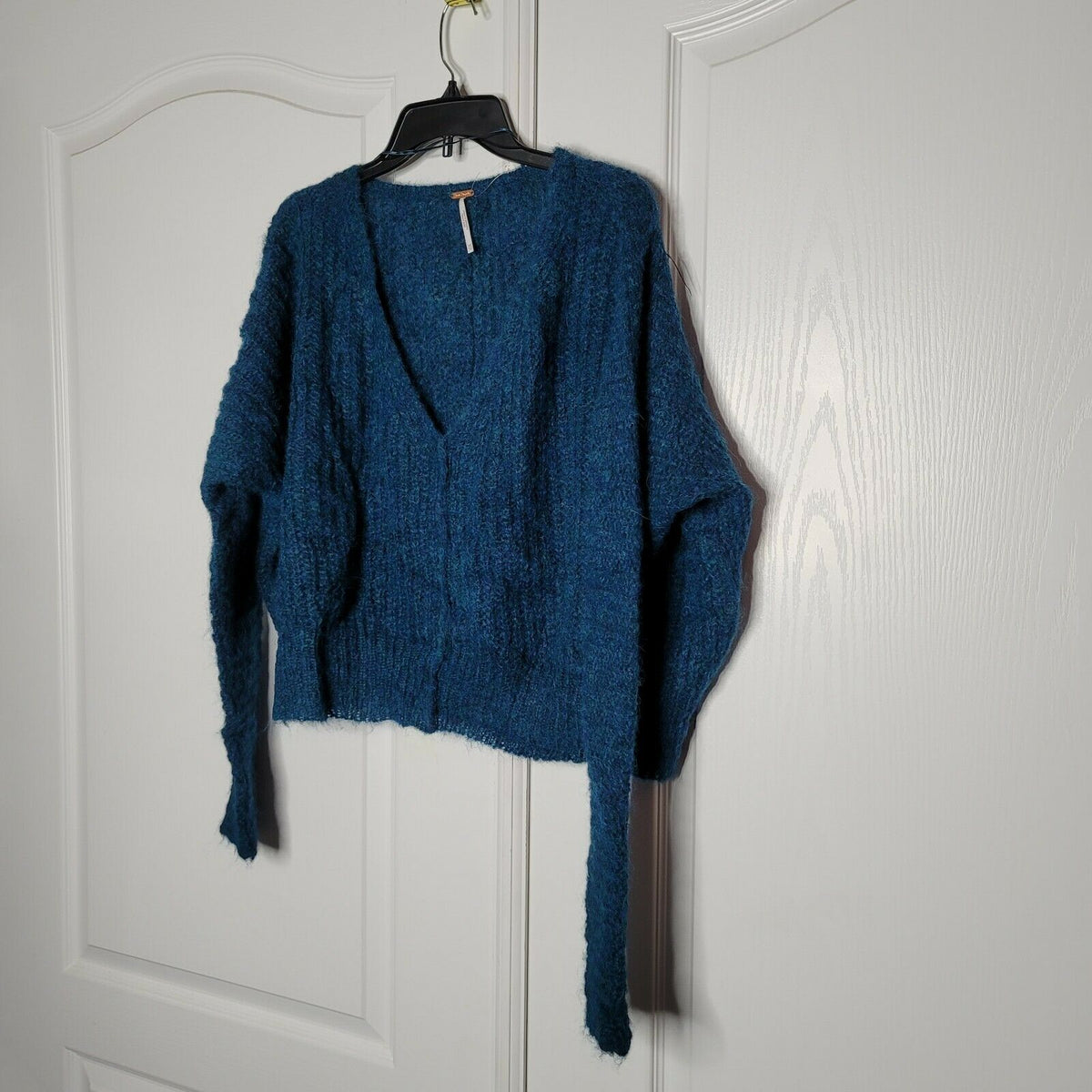 Free People Moonbeam Ribbed Knit Sweater Long Dolman Sleeves V-Neck X-Small