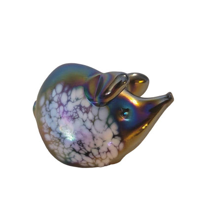 Iridescent Glass Mouse Paperweight Gozo Heritage Malta