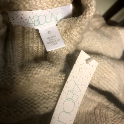 Abound NWT Basket Stitch Knit Pullover Sweater Beige Oatmeal Size XS