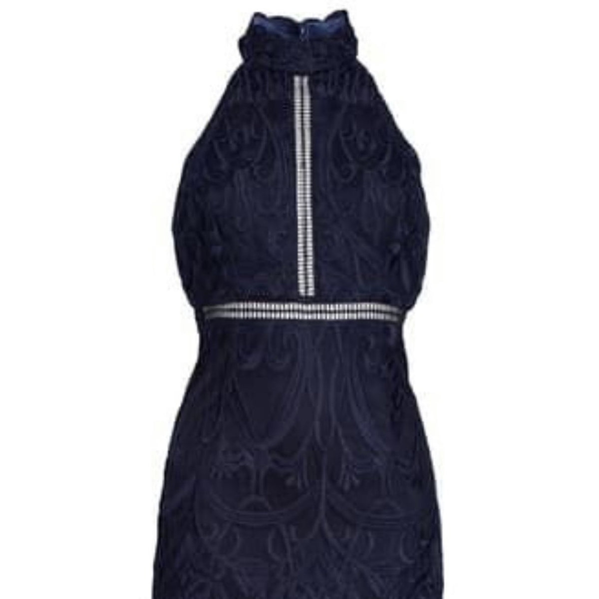 Bardot size 4 Blue Hana Lace Halter Cocktail Dress cocktail Strappy Backless