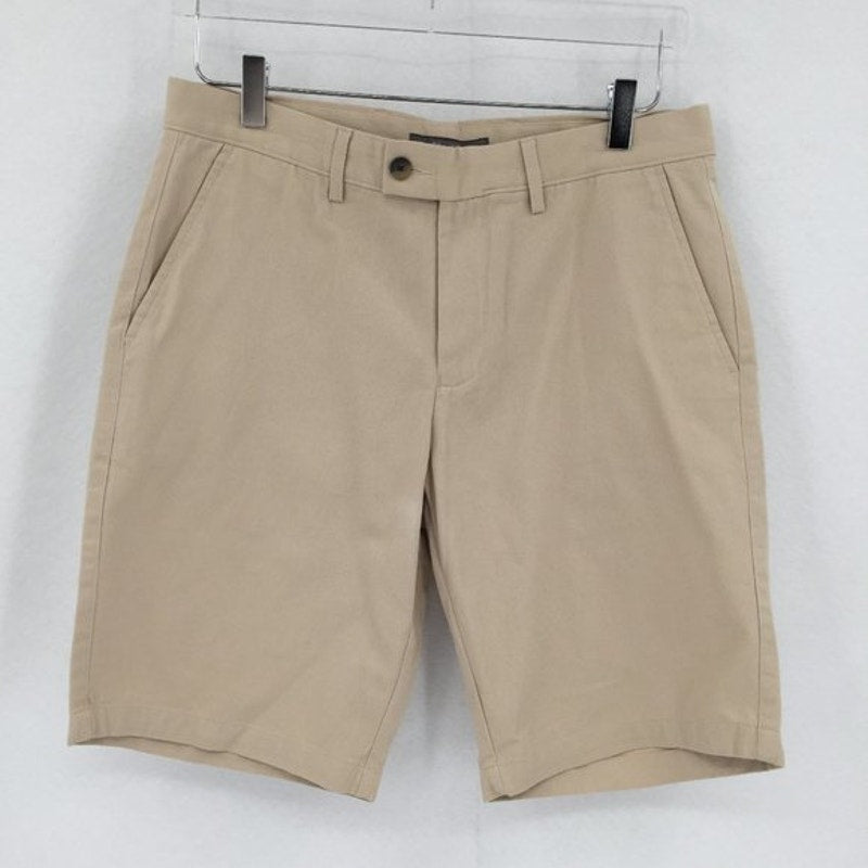 Slate & Stone Khaki Shorts Tab Front Woven 100% Cotton Men's 32 NEW