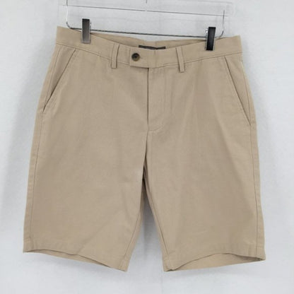 Slate & Stone Khaki Shorts Tab Front Woven 100% Cotton Men's 32 NEW