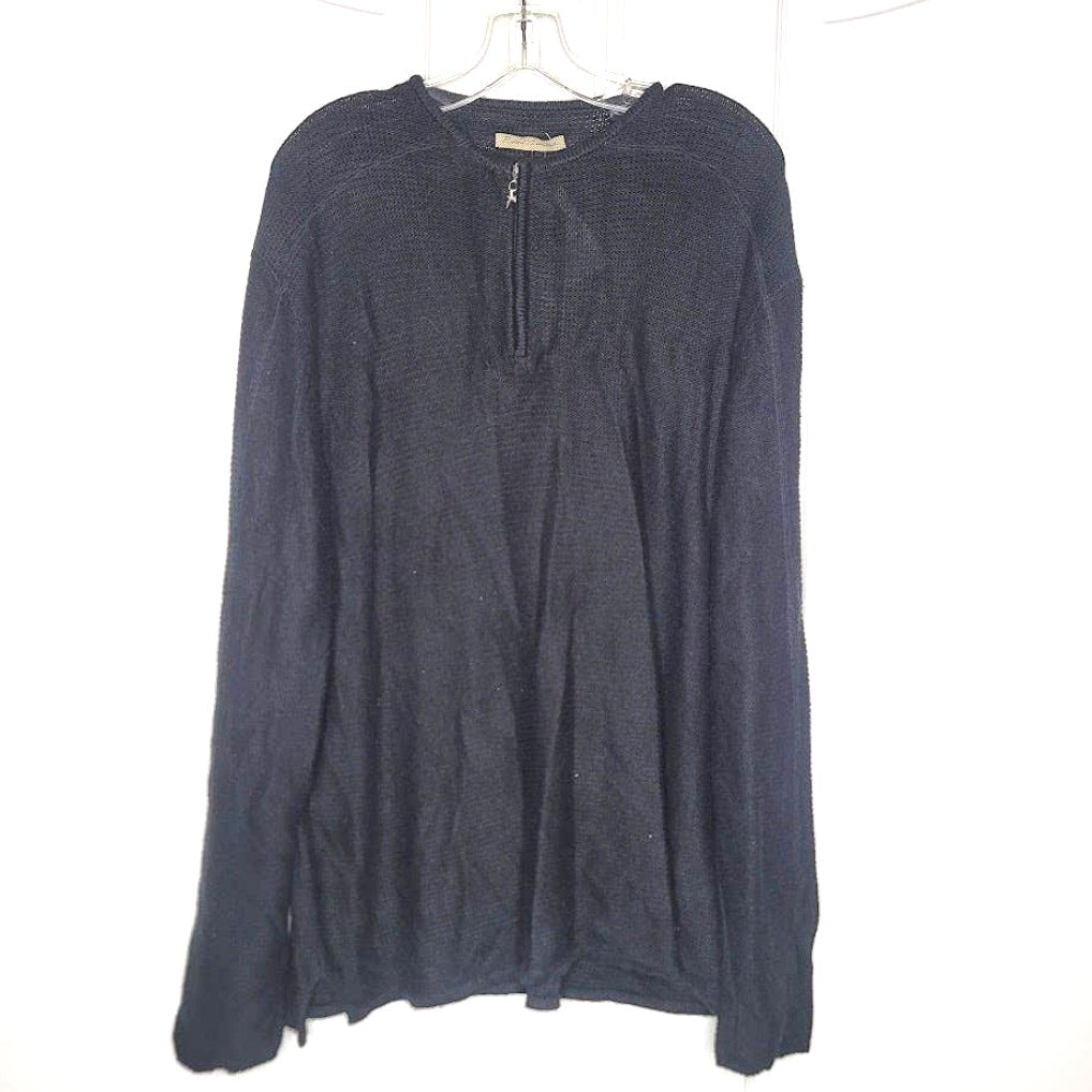 Robert Comstock 1/4 Zip Sweater Charcoal NEW Gray Knit Long Sleeve XL