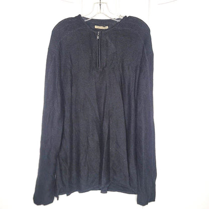 Robert Comstock 1/4 Zip Sweater Charcoal NEW Gray Knit Long Sleeve XL