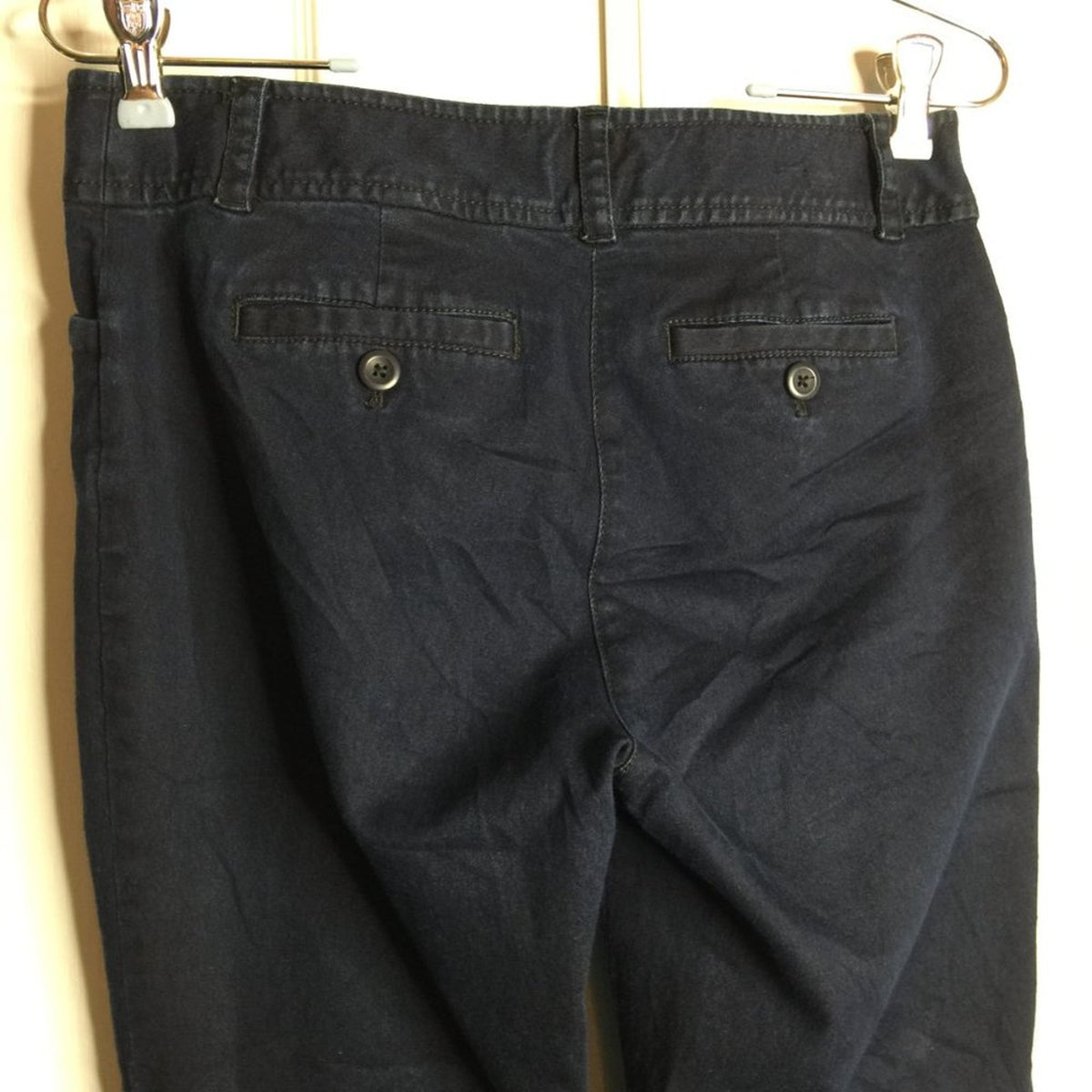 J. Jill Flat front Stretch Boot Cut Jeans Dark Wash Low Rise Denim Petite Sz 4