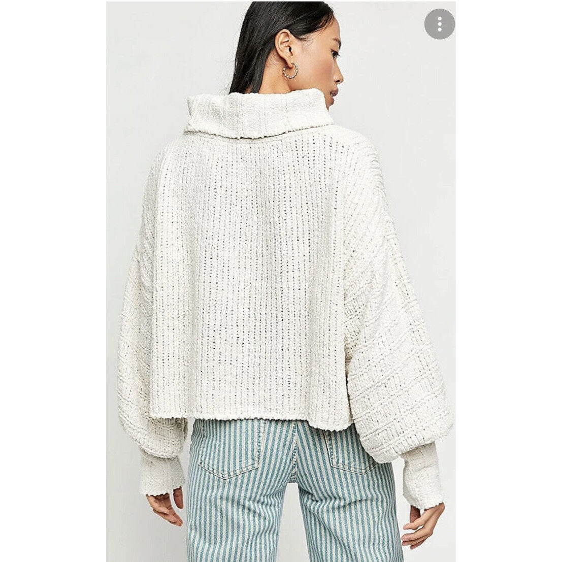 Free People NWT Be Yours Cowl Neck Sweater in Vanilla Bean Size Medium