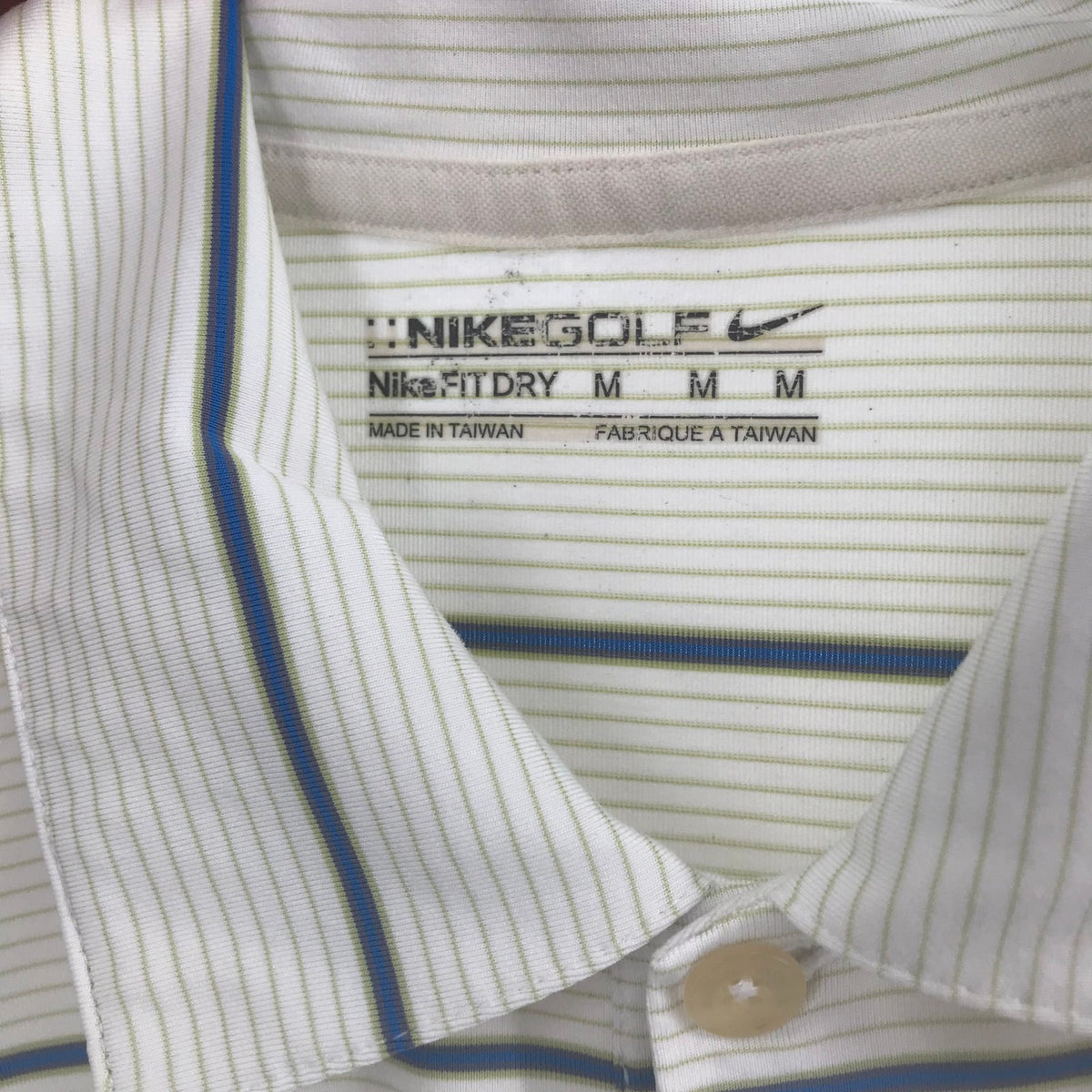 LOT GOLF MEDIUM Short Sleeve Striped 4 Polo Shirts Collared Neck