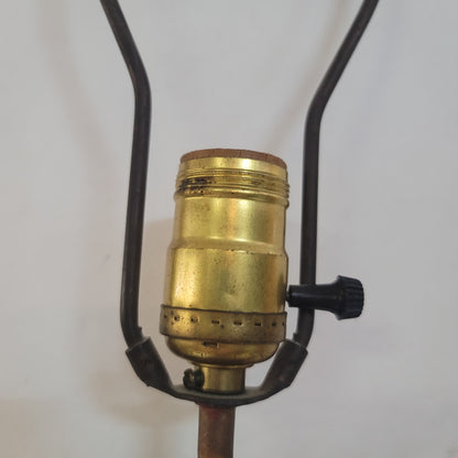 Vintage MCM Abstract FAIP lamp 1960s light Serpentine Coppertone Textured