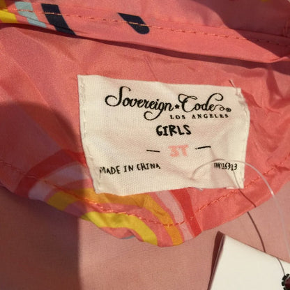 Sovereign Code Hooded Snap Button Up Shirt Girls Size 3T