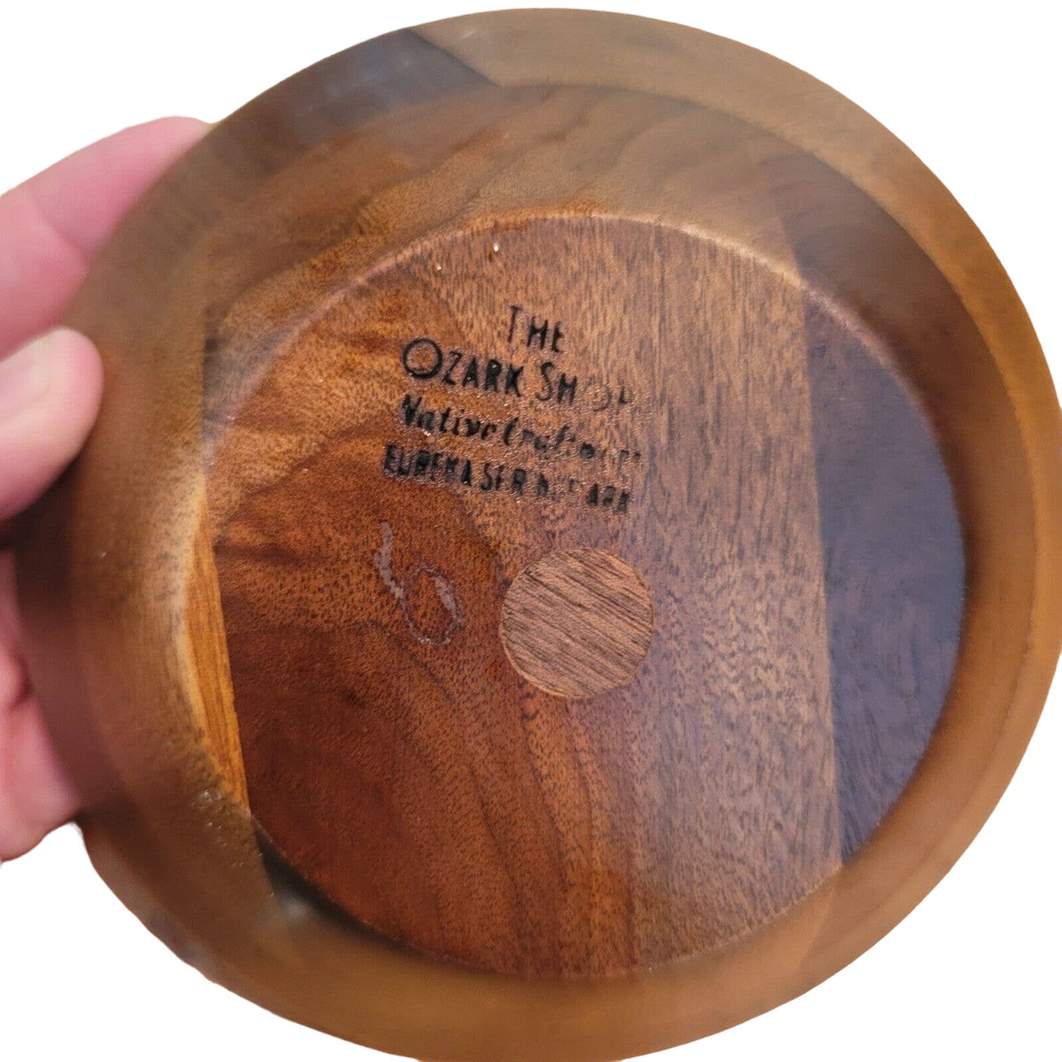 Set Of 4 Caesar Vintage Ozark Solid Wood Walnut Ware Salad Bowls 6” MCM Brown