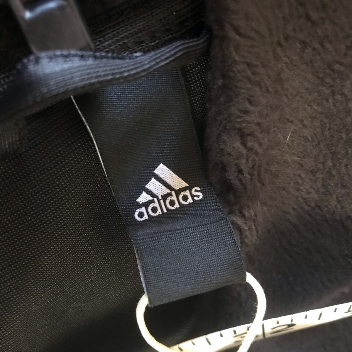 adidas Size Medium Front Pouch Athleticwear Faux Fur Mock Neck Half Zip Pullover