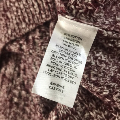 1901 Burgundy Shawl Collar Mélange Pullover XL