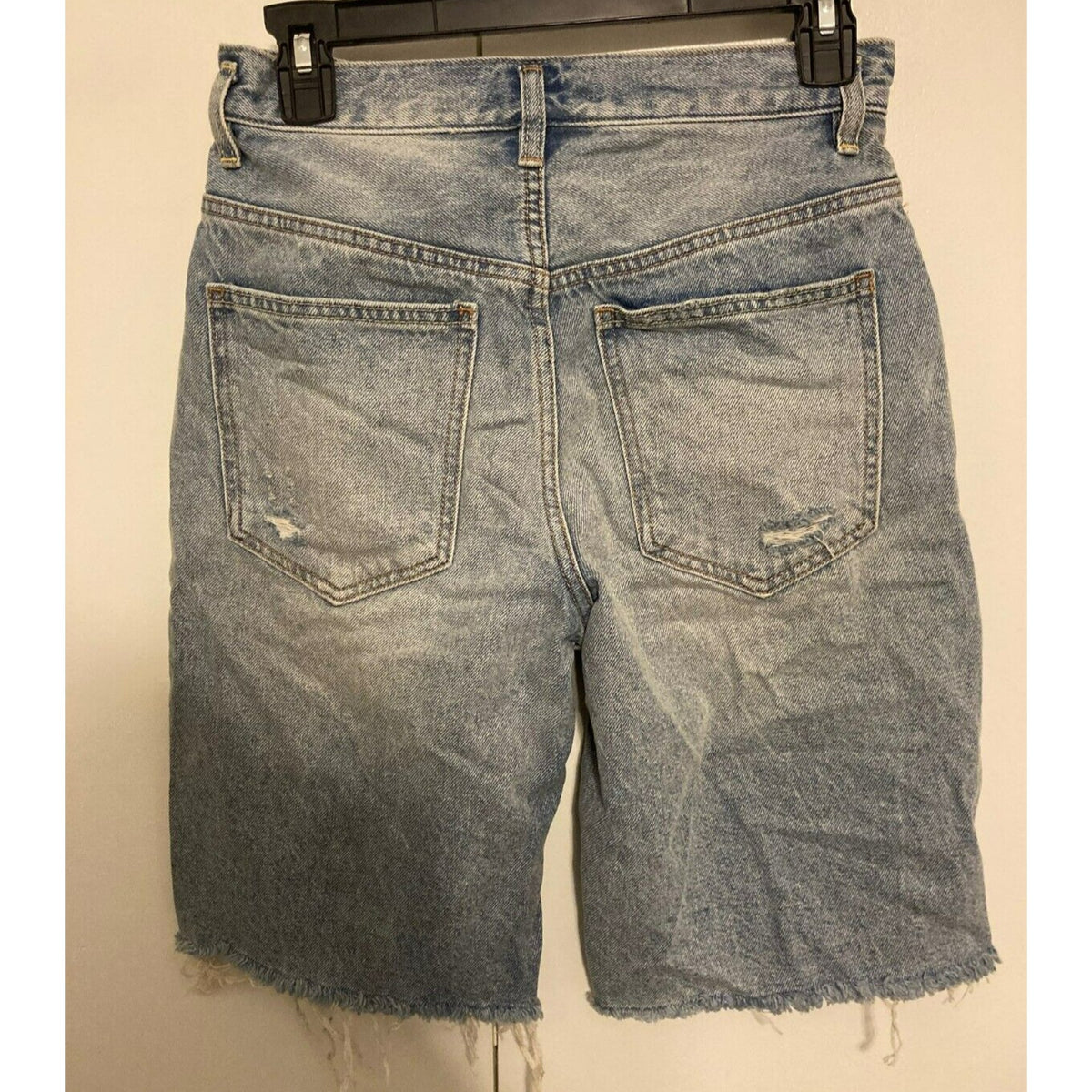 We The Free Denim Bermuda Jean Shorts Size 24 US/2 UK East End Dusk Blue NWT