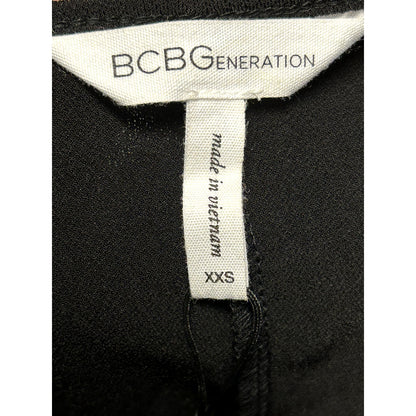 BCBGeneration NEW Black Lace Up Front Dress Cocktail Dress Sheath Size XXS