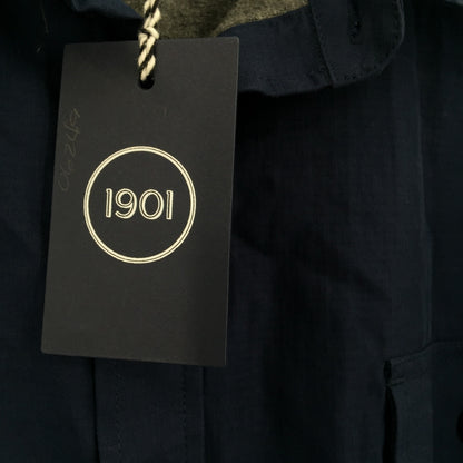 NWT 1901 Shirt Jacket Front Button Long Sleeve Collared Neck Navy Blue Size XXXL
