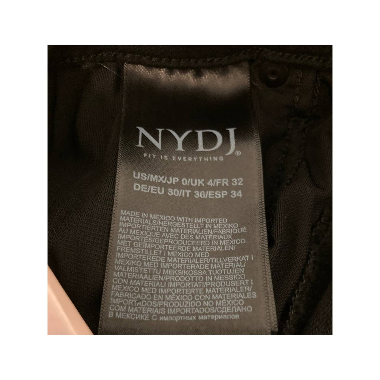 NYDJ Curves 360 Women's Bermuda Side-Slit Shorts Size 0 Black NWT
