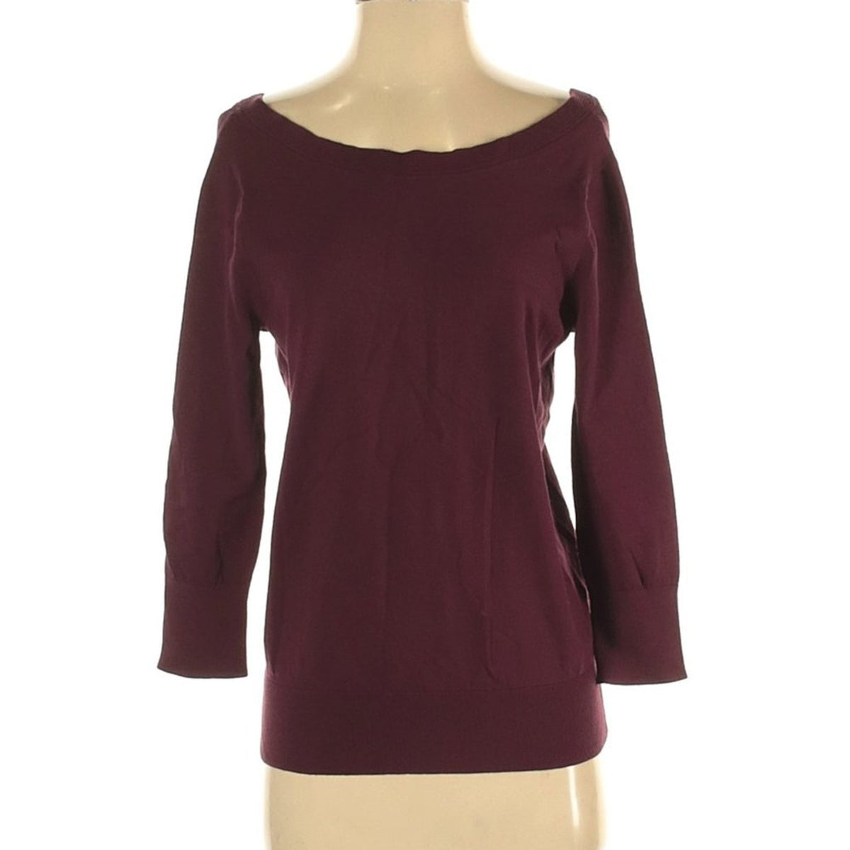 Halogen NWT Burgundy Pullover Cold Shoulder V-Neck Sweater XS