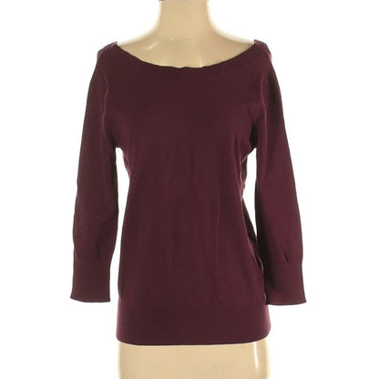 Halogen NWT Burgundy Pullover Cold Shoulder V-Neck Sweater XS
