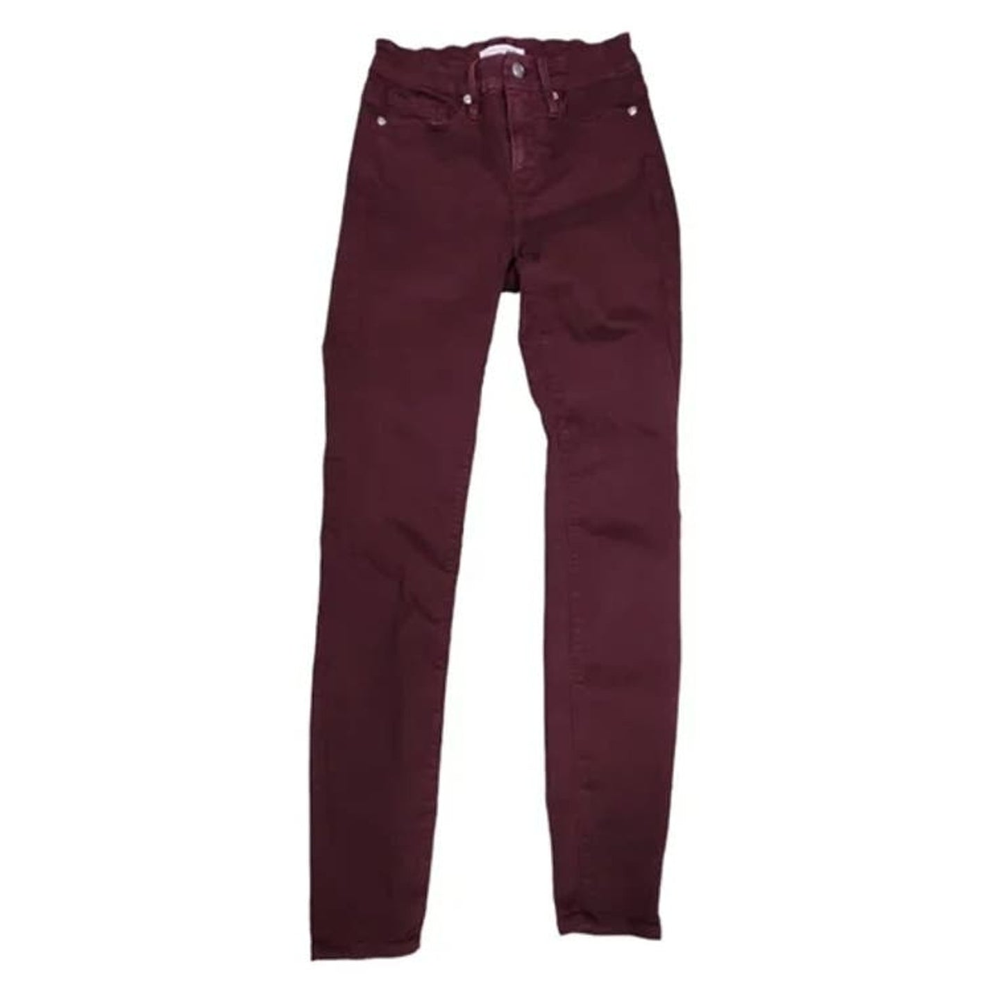 Good American Skinny Sculpting Super Stretch Jeans Sz 6/28 in Burgundy NWT