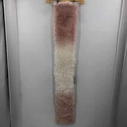 INC faux fur stole wrap Pink White ombre NEW lined NEck scarf warmer