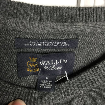 WALLIN & BROS Classic Crew Neck Pullover Sweater Long Sleeve Ribbed Cuffs Small
