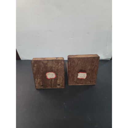 Superb Handtooled Arts and Crafts Wood Bookends Walnut ENGLISH CLASSIC
