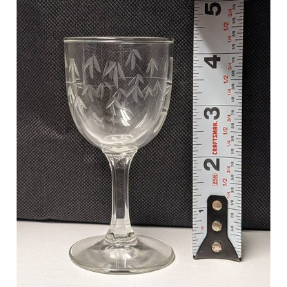 Noritake Bamboo Small Wine Glass 4.25 Inch Replacement Piece Smooth Stem LOT 2