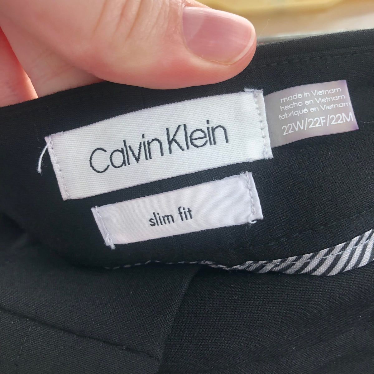 Calvin Klein Women's Slim Fit Cropped Dress Pants High Rise Black Size 22W NEW