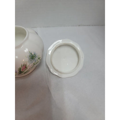 Aynsley Wild Tudor Bone China Ginger Jar Floral England sugar trinket vanity