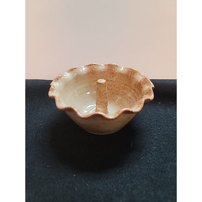 Cagle Road Pottery Seagrove NC Studio Art Pottery 6" Fluted Rim Apple Baker