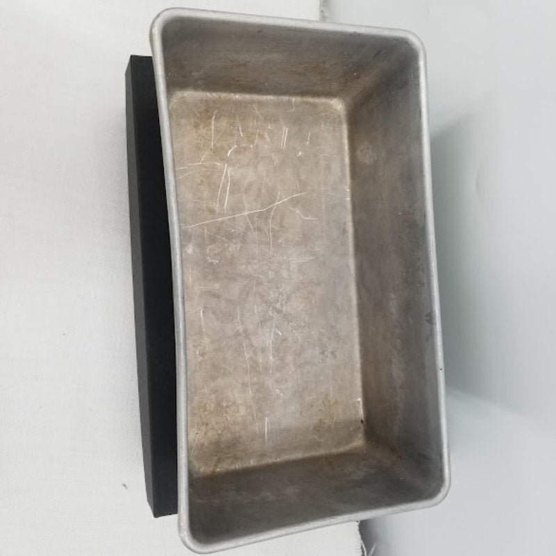 Vintage Avocado Green Aluminum Metal Baking Pan Bread Loaf 1970s Mod