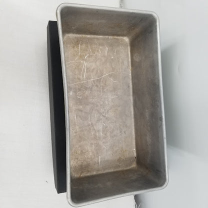 Vintage Avocado Green Aluminum Metal Baking Pan Bread Loaf 1970s Mod