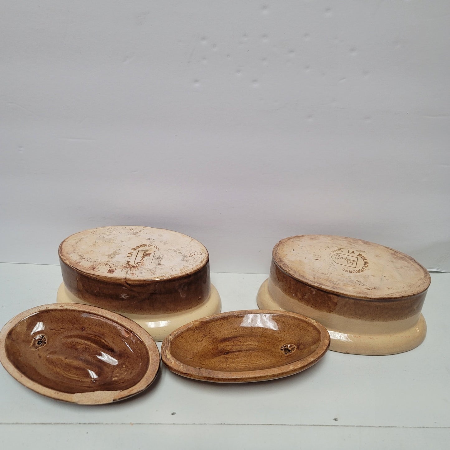 La Bourguignonne 6" Terrine Dutch Oven Stoneware Made in France - Set of 2
