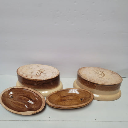 La Bourguignonne 6" Terrine Dutch Oven Stoneware Made in France - Set of 2