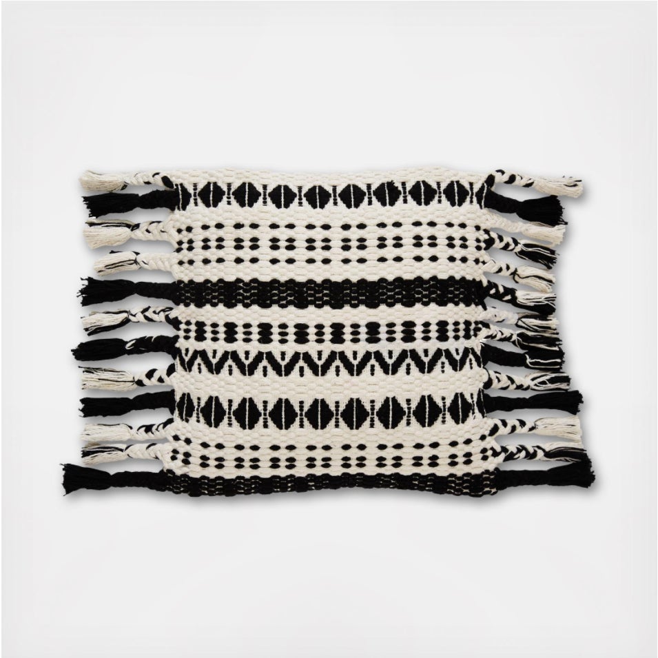 Modern Threads NWT Black White Pattern Tanasi Decorative Pillow Cover
