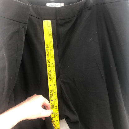 Calvin Klein Women's Slim Fit Cropped Dress Pants High Rise Black Size 22W NEW