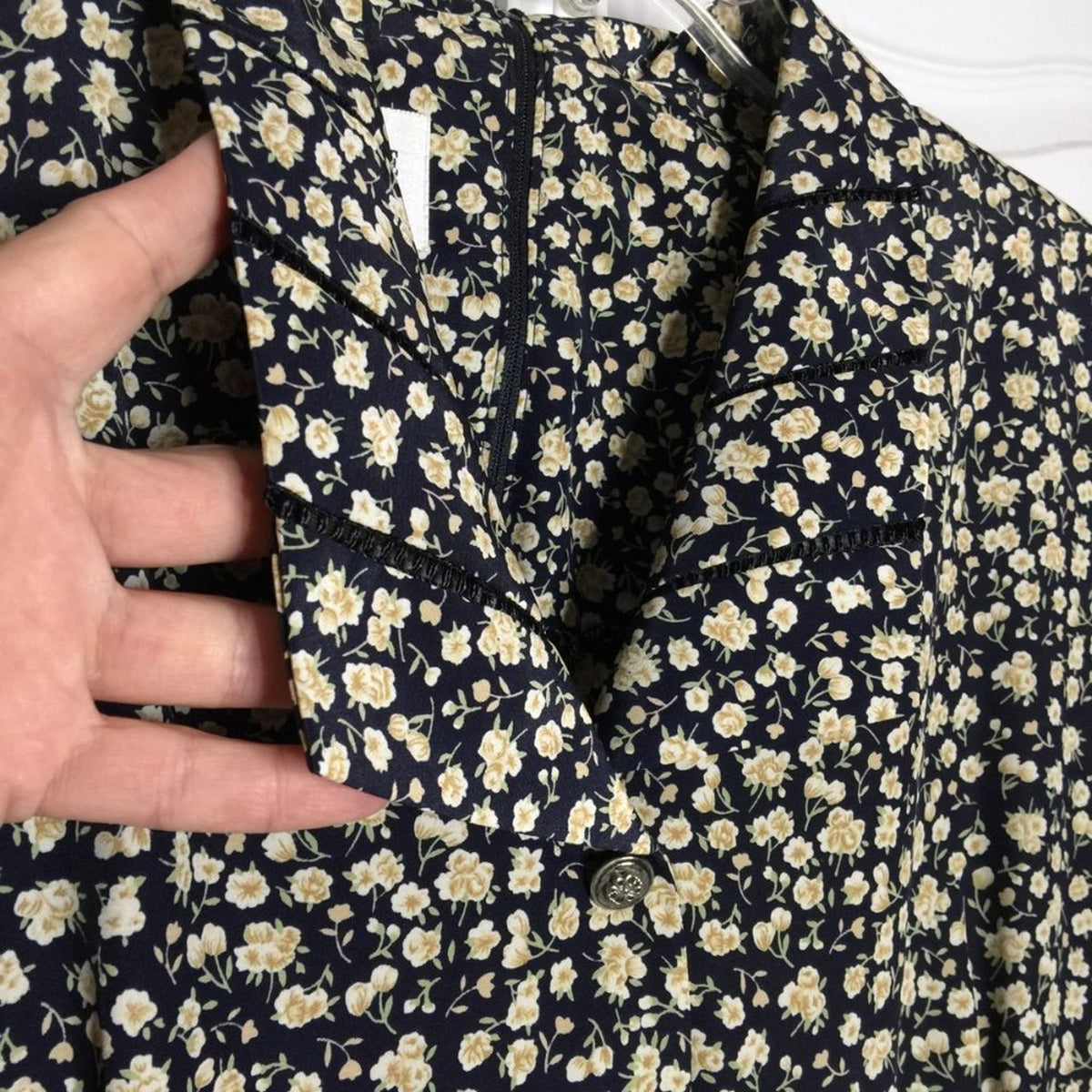 Leslie Fay Dresses Short Sleeve Back Zip Floral VINTAGE MODEST PRAIRIE 16