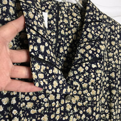Leslie Fay Dresses Short Sleeve Back Zip Floral VINTAGE MODEST PRAIRIE 16